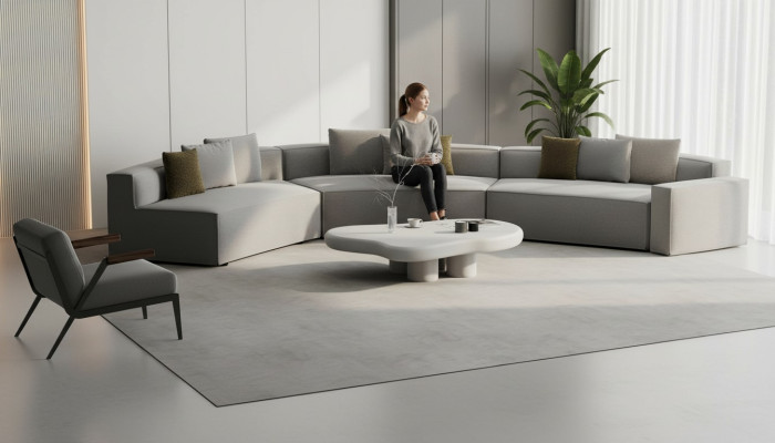 Comfortable sofa and armchair in Acento decor