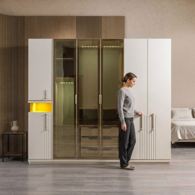 Modern wardrobe for the bedroom 251 cm