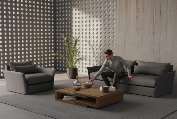 Modern sofa with armchair for the living room