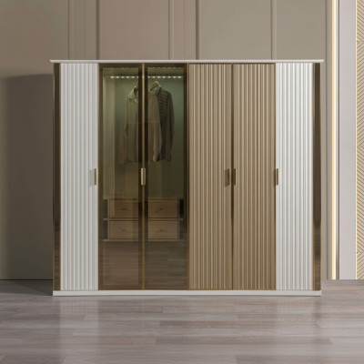 Modern and luxury glass cabinet, 234 cm