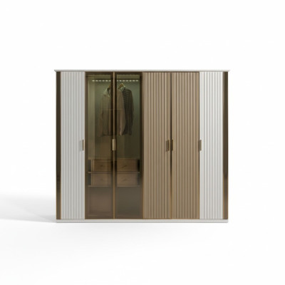 Modern and luxury glass cabinet, 234 cm