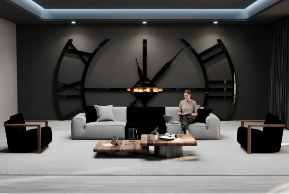 Two armchair sofa for elegant living room