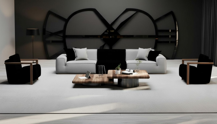 Two armchair sofa for elegant living room