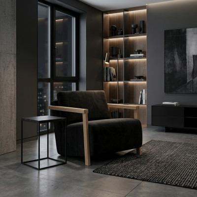 Elegant armchair with classic modern design and comfort