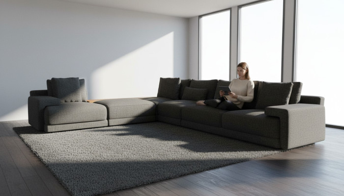 Elegant corner sofa that creates a relaxing atmosphere