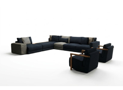 Elegant corner sofa with armchair, wonderful and comfortable at the same time