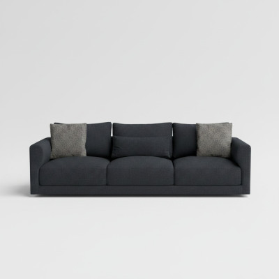 Three-seater sofa with armchair