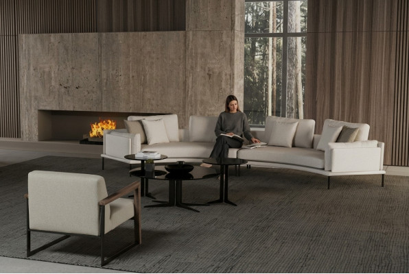 Sofa and armchair with aesthetic comfort