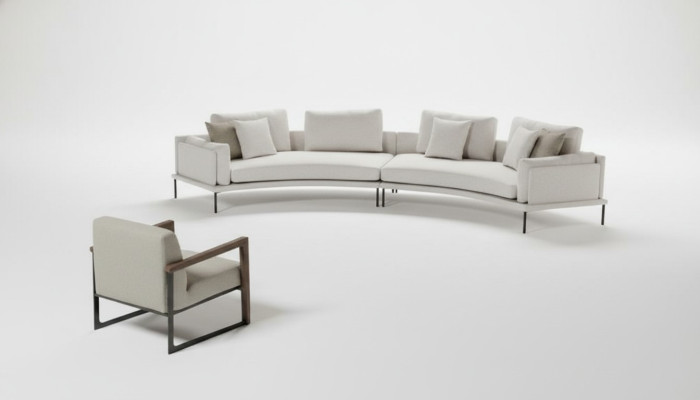Sofa and armchair with aesthetic comfort