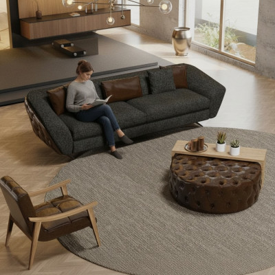 Modern sofa, armchair and table set
