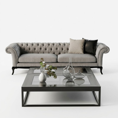 Modern three-seater sofa, design beauty, comfort