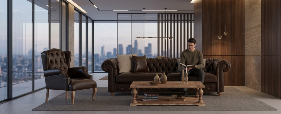 Modern sofa without excess