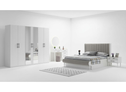 Bedroom furniture set Koko 6-piece bed wardrobe modern nightstands