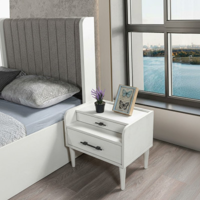 Modern white elegant nightstand