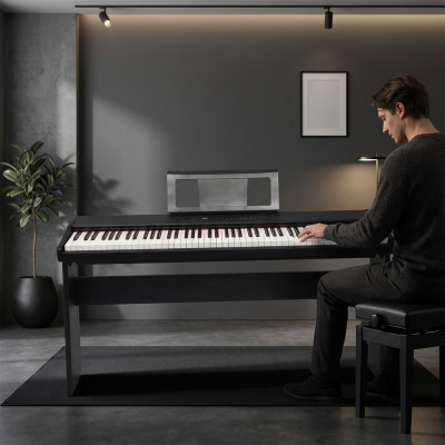 Innovative digital piano with LED display and touch control