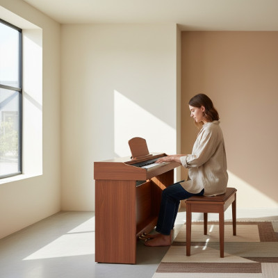 Digital piano with USB connection for music software
