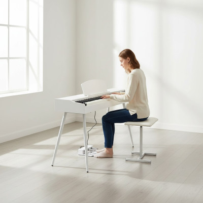 White digital piano