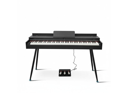 Black glossy digital piano for home