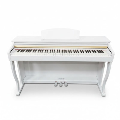 White glossy digital piano for home