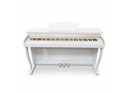 White glossy digital piano for home