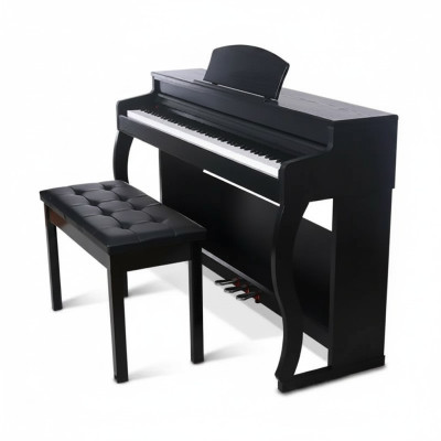 Black glossy digital piano for home