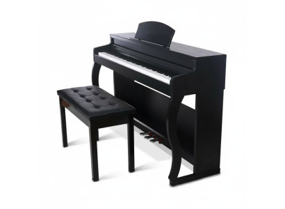 Black glossy digital piano for home