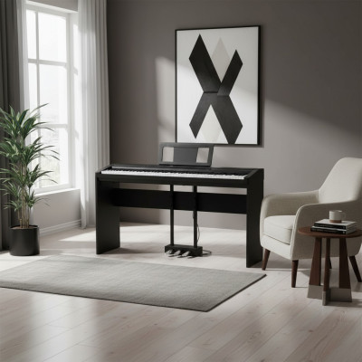 Black digital piano