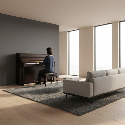Black digital piano, excellent teaching experience