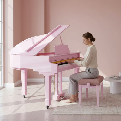 Pink digital piano