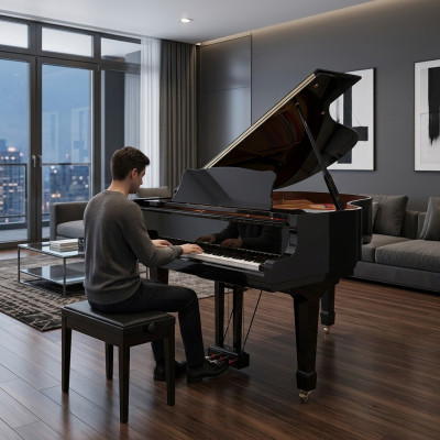 Mustas digital piano