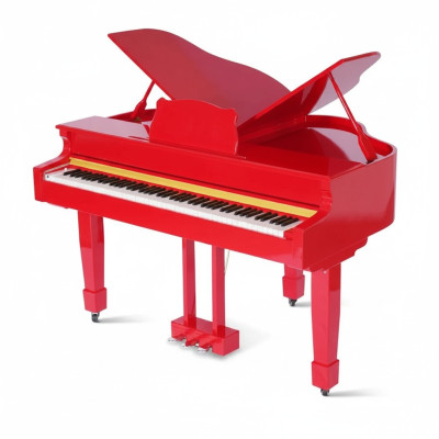 Shiny red digital piano