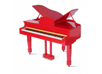 Shiny red digital piano