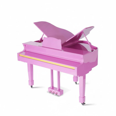 Shiny digital piano in pink