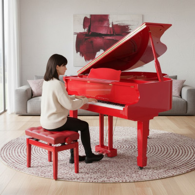 Digital piano with glossy surface