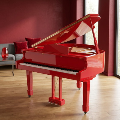 Digital piano with glossy surface