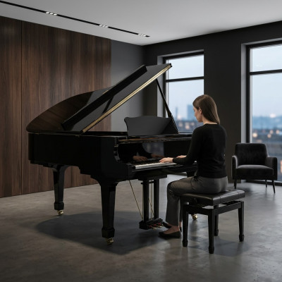 Black glossy piano