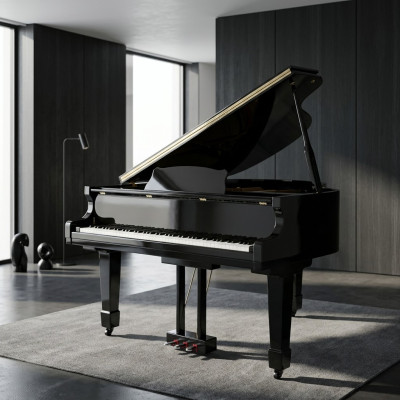 Black glossy piano