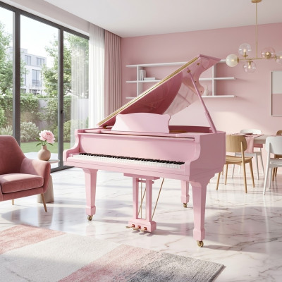 Pink digital piano