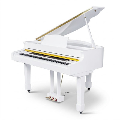 White glossy piano