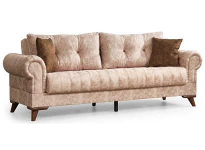 3-Sitzer Sofa Moderner Stil Beigе Luxuriöse  Hochwertig Bequem Schick