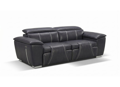 2-Sitzer Sofa Modern Schwarz Hochwertiges Designersofa Luxus Wohnsofa