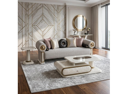 Wohnzimmer set 3Sitzer sofa Couchtisch Beistelltisch Modern Stil