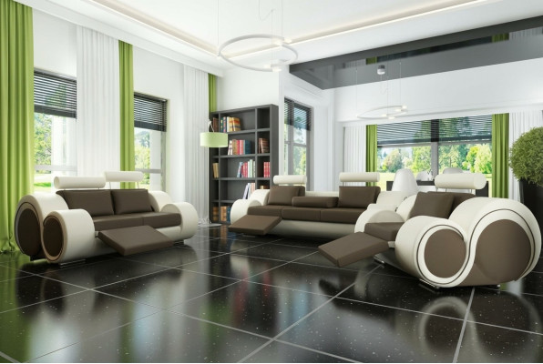 Sofa upholstery 3+2 seat designer sofa leather sofa color choice couch set black