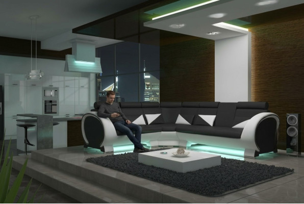 CORNER SOFA CORNER COUCH DESIGN *COLOR CHOICE* SOFA LEATHER COUCH LEATHER SOFA LEATHER SET