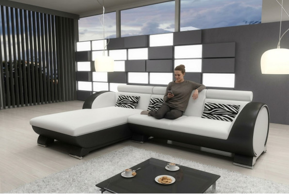 Leather sofa, corner sofa, upholstered corner sofa, sofa set, designer couch, bar function