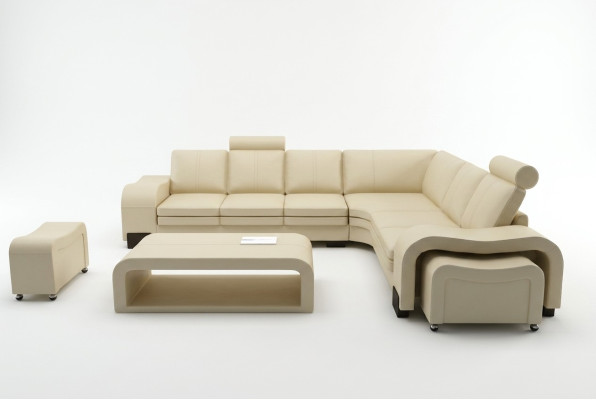 LEATHER SOFA XXL LIVING ROOM SET LEATHER CORNER COUCH SET CORNER SOFA UPHOLSTERY