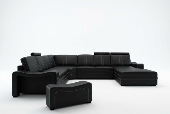 XXL leather sofa leather couch leather corner sofa living room landscape corner sofa new set sofa