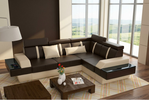 Designer leather sofa living area upholstered couch sofa corner sofa corner couch leather couch