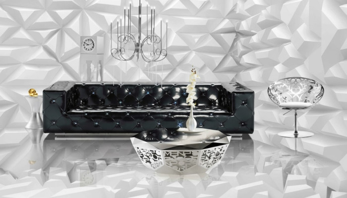 Designer XXL BIG sofa with crystal stones leather elegant upholstery couch set