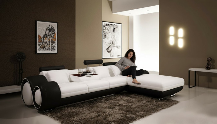 Edersofa Couch U-Shape Living Landscape Corner Sofa Set Design Modern